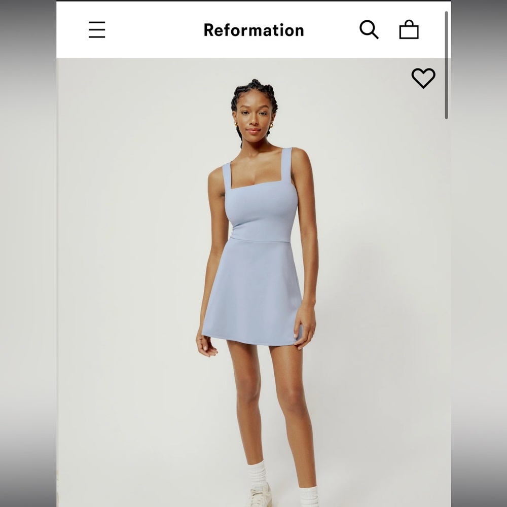 Reformation Farrah Ecomove Active Dress in Sky Blue Size small